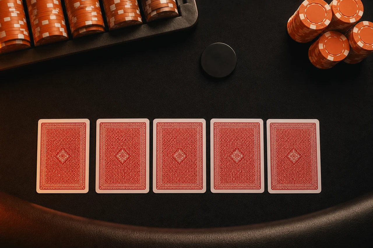 Photorealistic high-end poker equipment editorial image